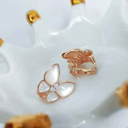 [Leaves]BUTTERFLY MOP DIAMOND EARRINGS