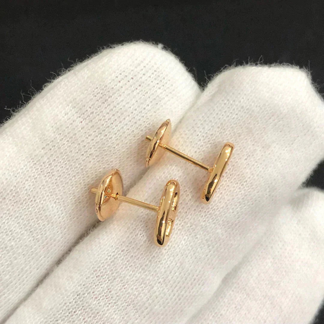 [Leaves]CHAINE SMALL EARRINGS GOLD AND SILVER