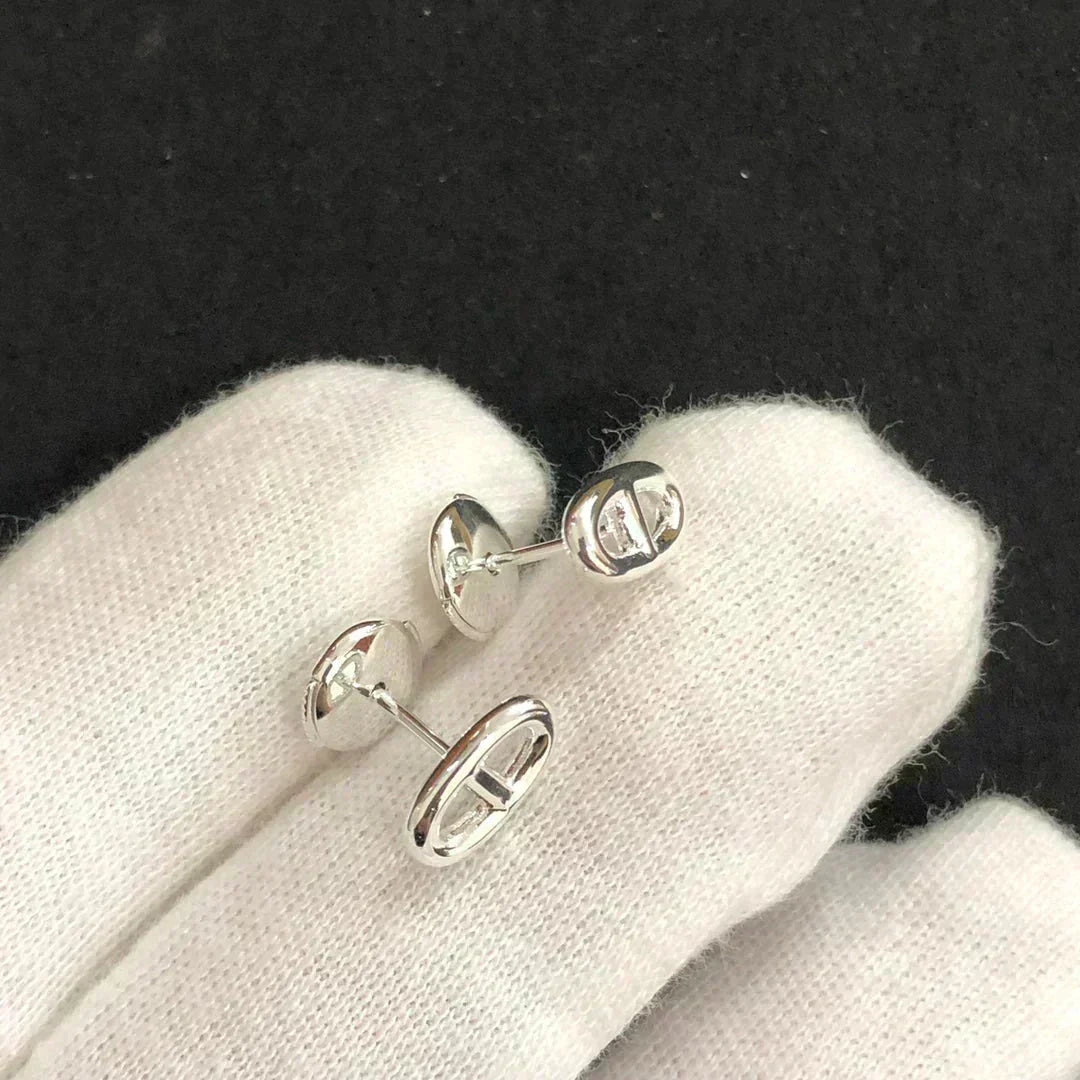 [Leaves]CHAINE SMALL EARRINGS GOLD AND SILVER