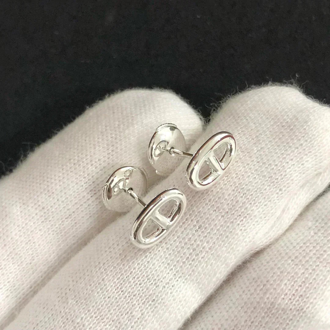 [Leaves]CHAINE SMALL EARRINGS GOLD AND SILVER
