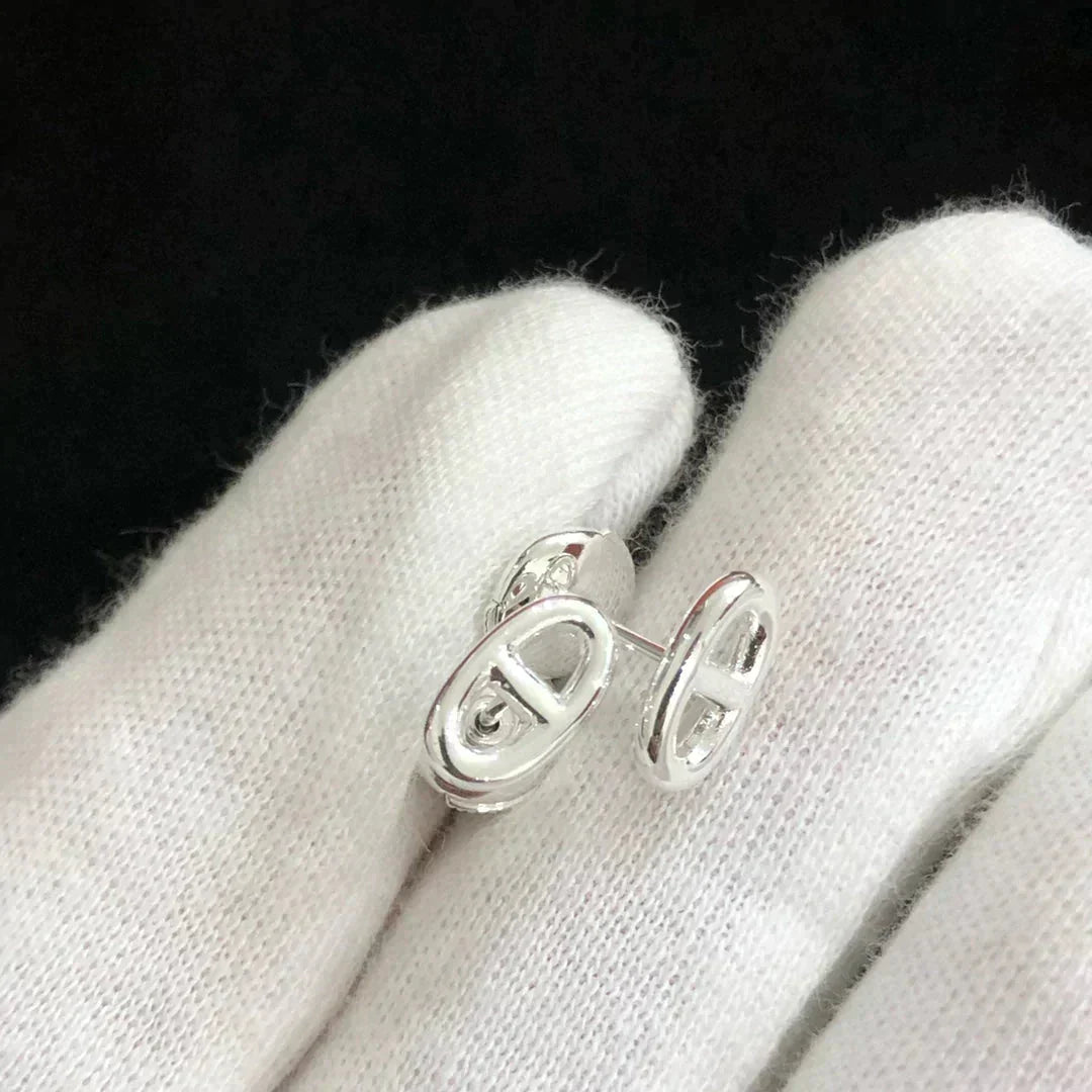 [Leaves]CHAINE SMALL EARRINGS GOLD AND SILVER
