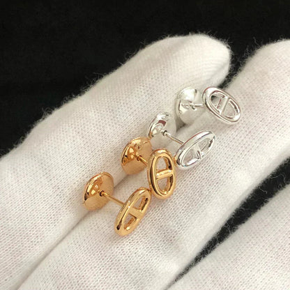 [Leaves]CHAINE SMALL EARRINGS GOLD AND SILVER