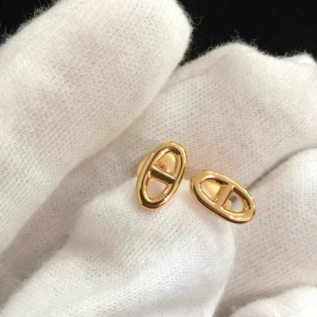 [Leaves]CHAINE SMALL EARRINGS GOLD AND SILVER