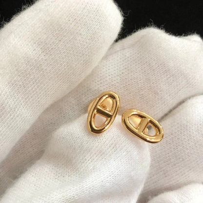[Leaves]CHAINE SMALL EARRINGS GOLD AND SILVER