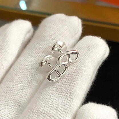 [Leaves]CHAINE SMALL EARRINGS GOLD AND SILVER