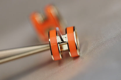 [Leaves]MINI POP H EARRINGS ORANGE