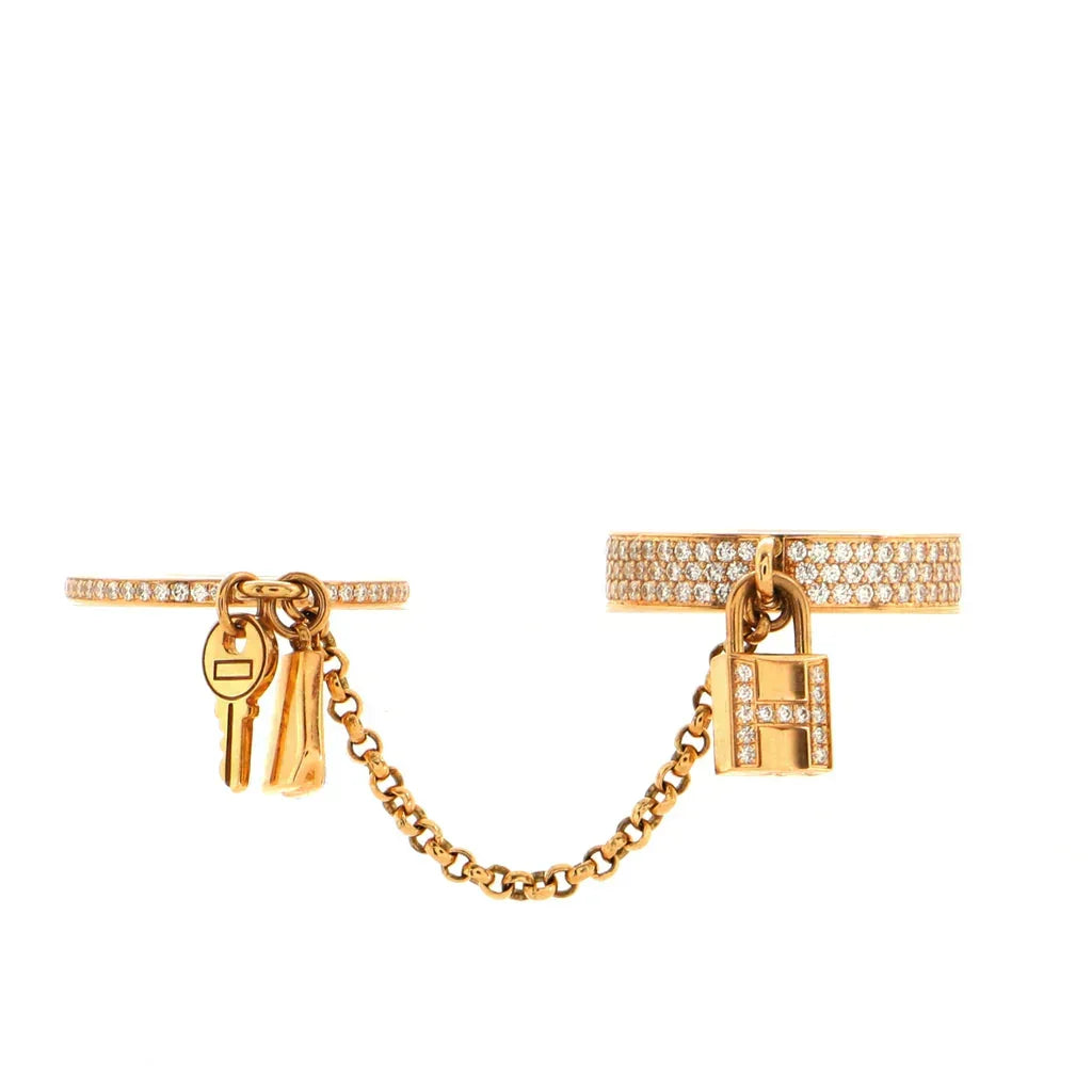 [Leaves]HM KELLY CLOCHETTE DOUBLE RING IN  WITH DIAMONDS