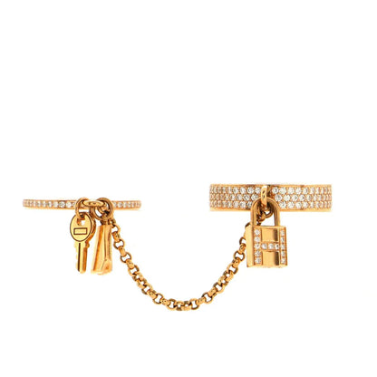 [Leaves]HM KELLY CLOCHETTE DOUBLE RING IN  WITH DIAMONDS