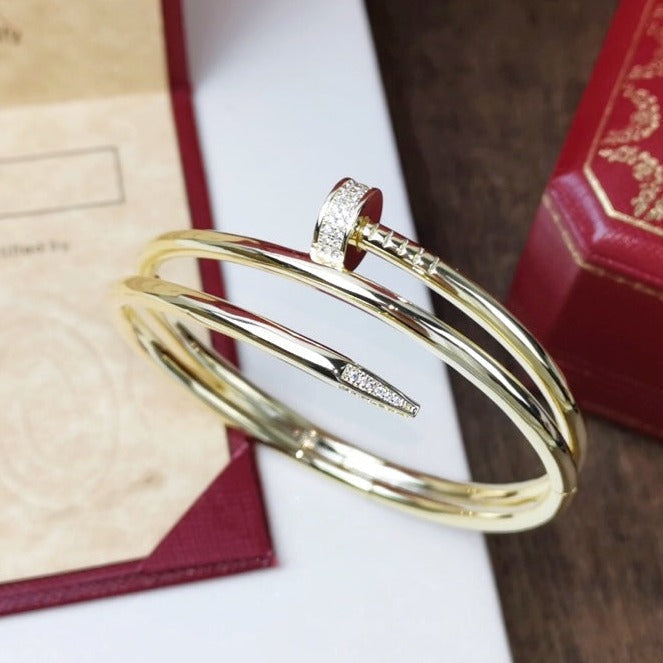 [Leaves]JUSTE BRACELET 3.5MM DOUBLE ROW DIAMOND