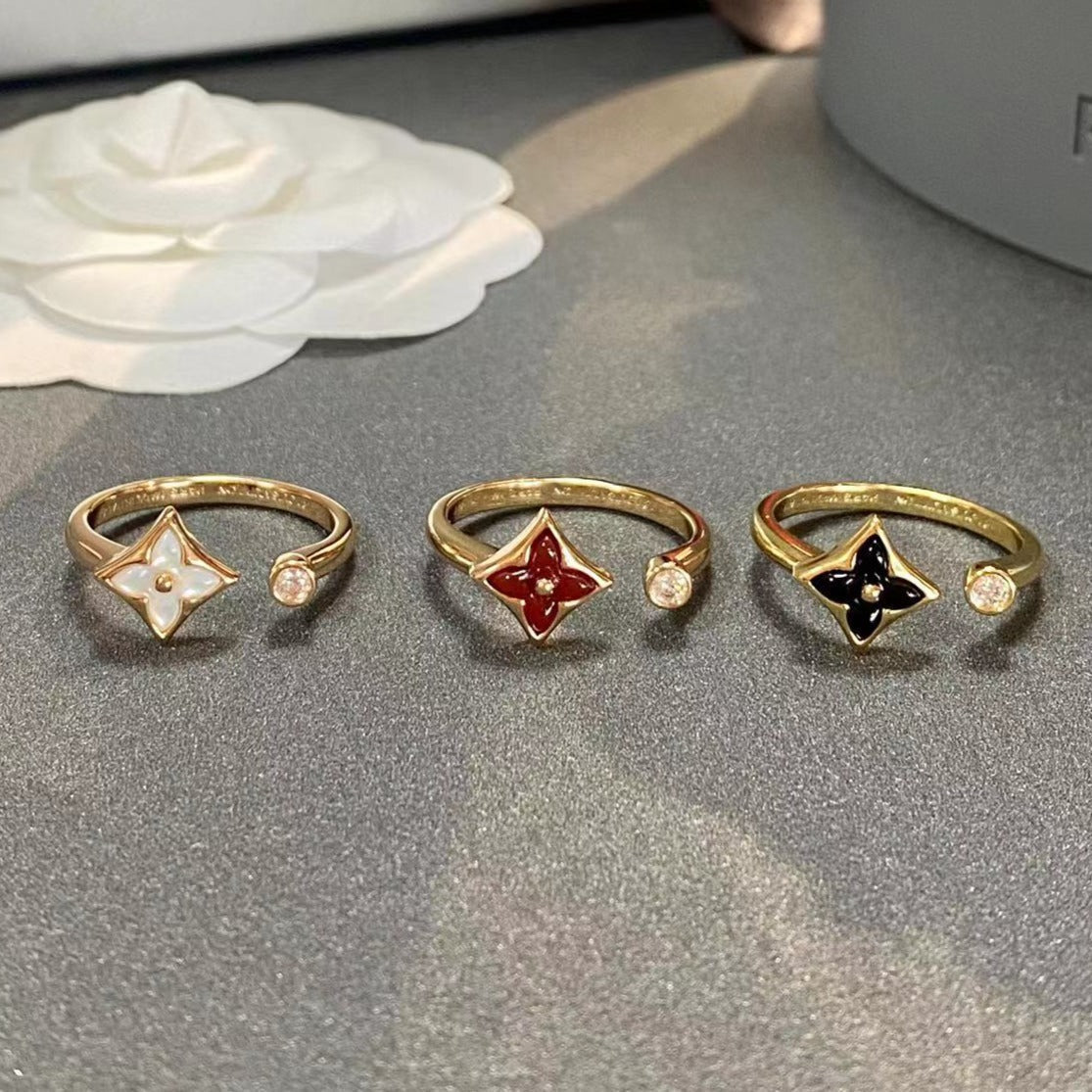 [Leaves]STAR 1 DIAMOND OPEN RING