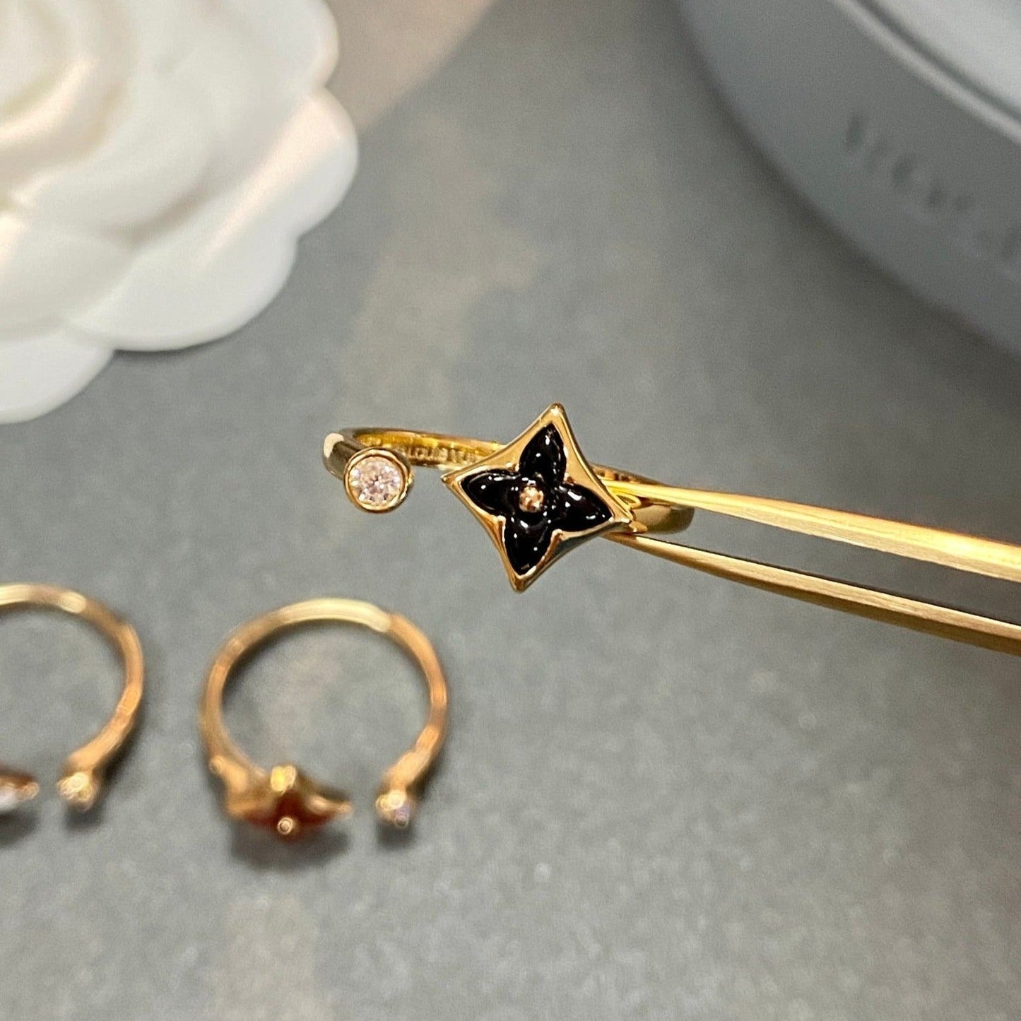 [Leaves]STAR 1 DIAMOND OPEN RING