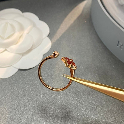 [Leaves]STAR 1 DIAMOND OPEN RING