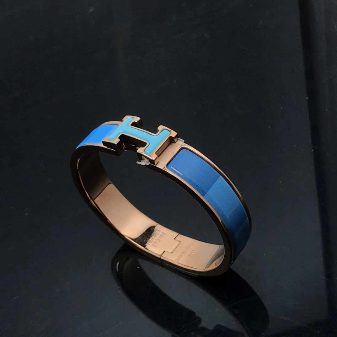 [Leaves]H BRACELET BLUE RAINBOW CERAMIC