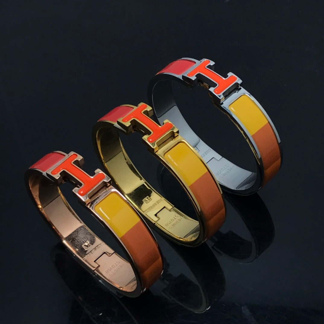 [Leaves]H BRACELET ORANGE RAINBOW CERAMIC