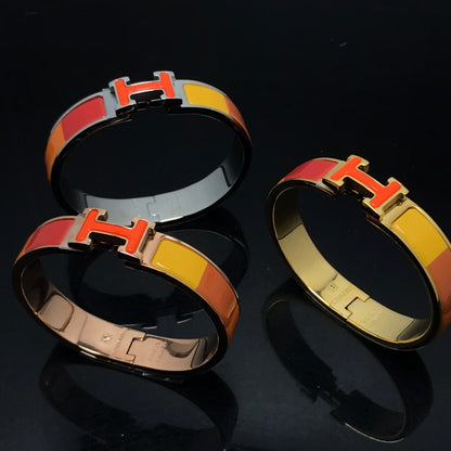 [Leaves]H BRACELET ORANGE RAINBOW CERAMIC