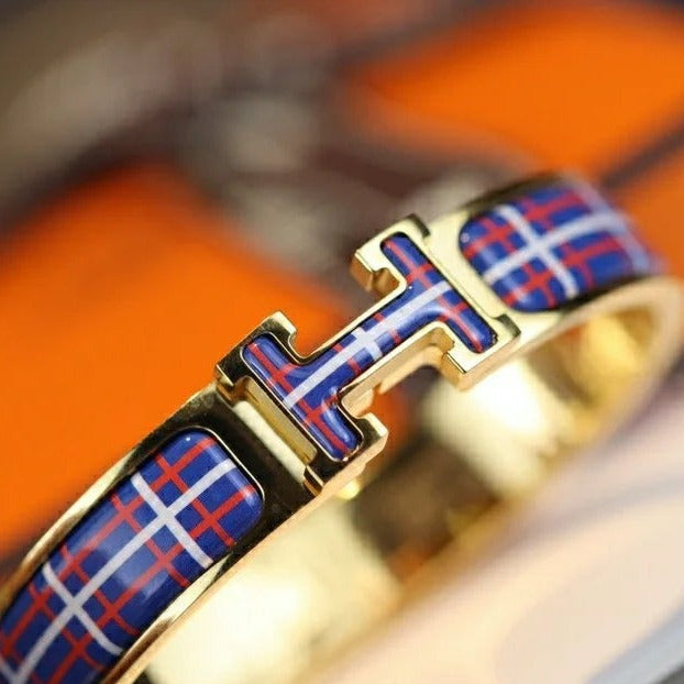 [Leaves]H TARTAN BRACELET 12MM