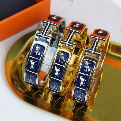 [Leaves]H COUVERTURES DARK BLUE BRACELET
