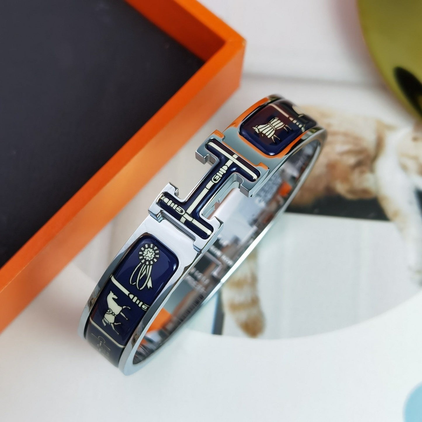 [Leaves]H COUVERTURES DARK BLUE BRACELET