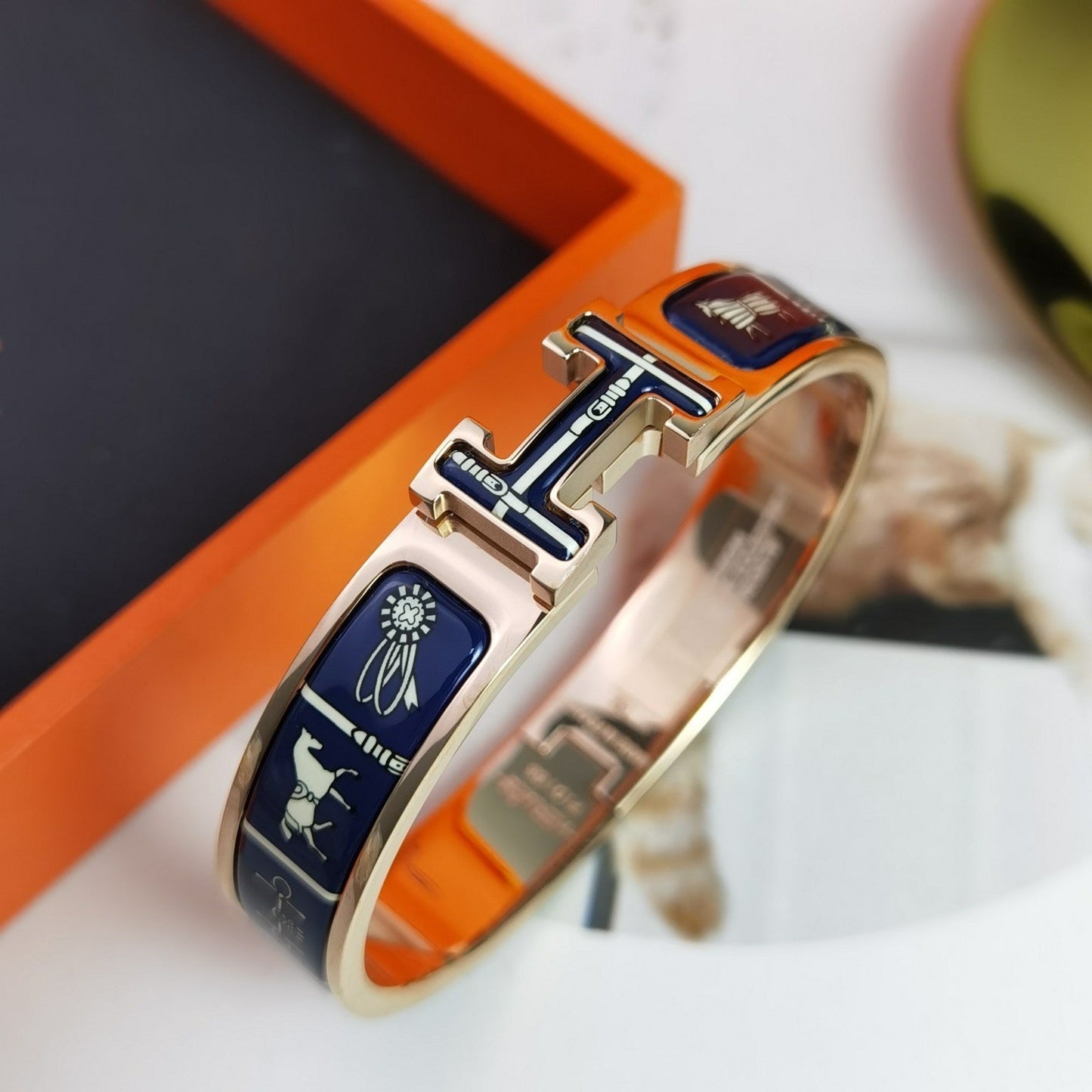 [Leaves]H COUVERTURES DARK BLUE BRACELET