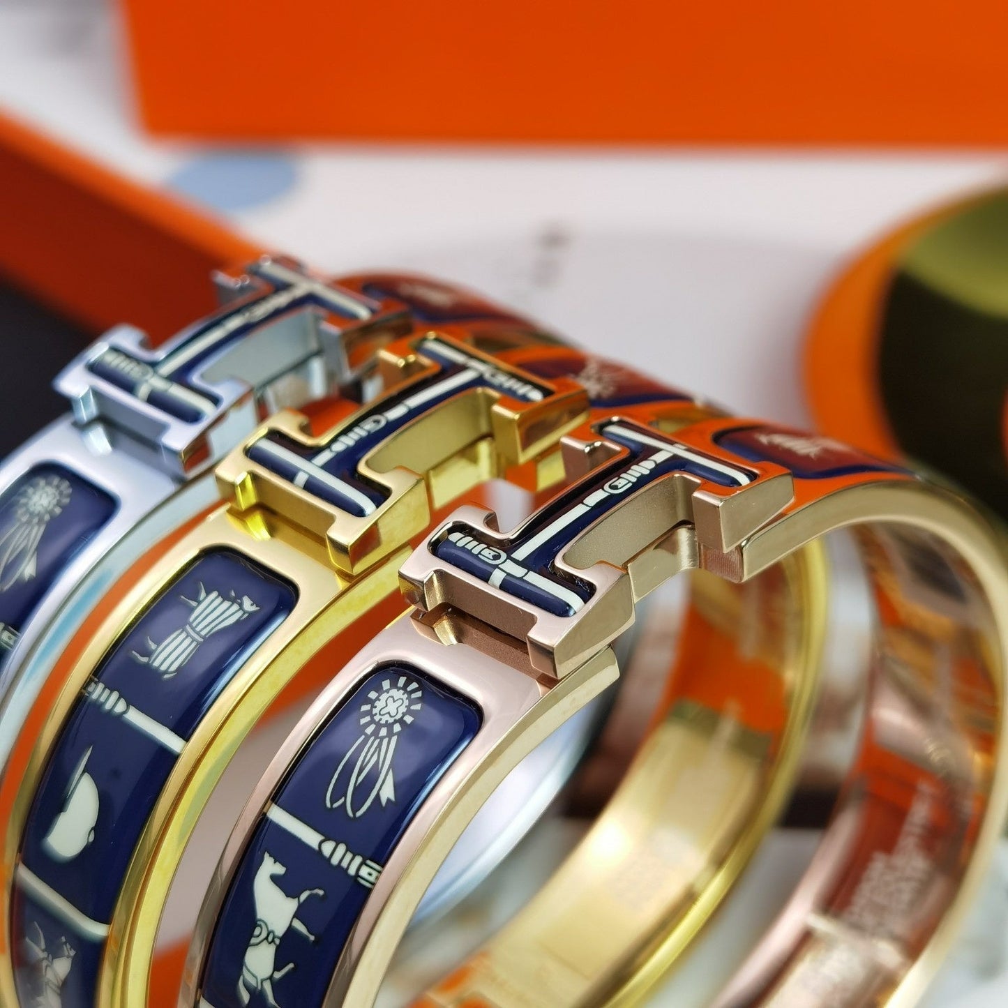 [Leaves]H COUVERTURES DARK BLUE BRACELET