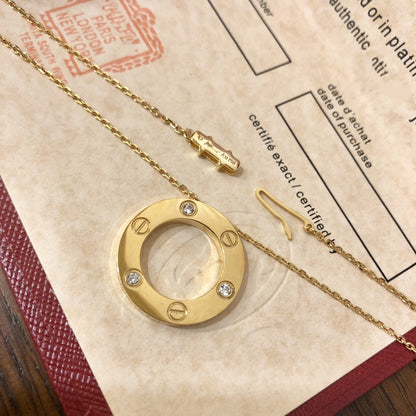 [Leaves]LOVE NECKLACE 16MM 3 DIAMONDS