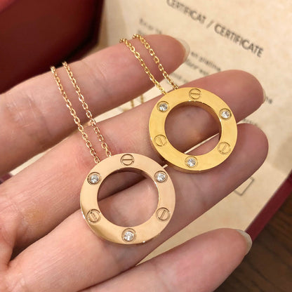 [Leaves]LOVE NECKLACE 16MM 3 DIAMONDS