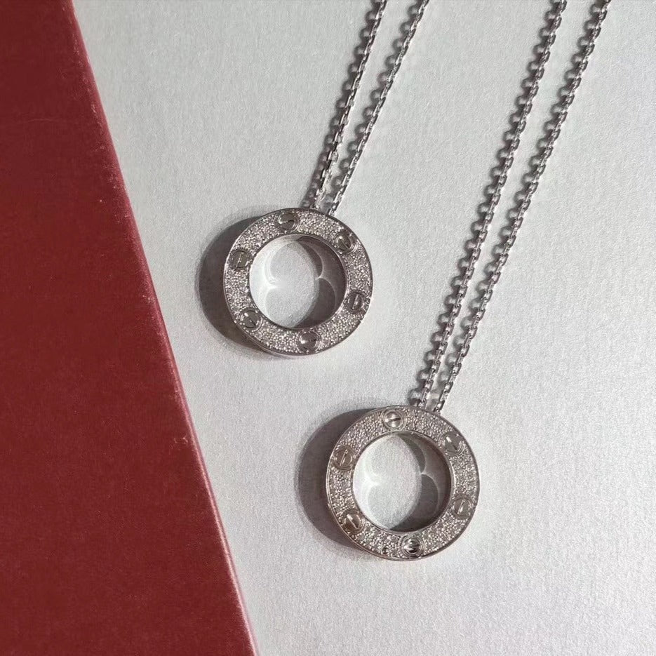 [Leaves]LOVE NECKLACE ADJUSTABLE SILVER