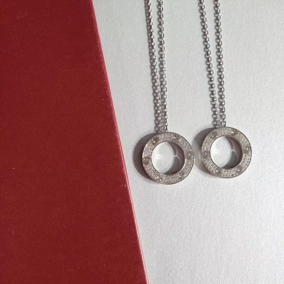 [Leaves]LOVE NECKLACE ADJUSTABLE SILVER