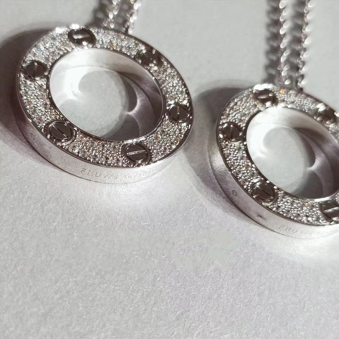 [Leaves]LOVE NECKLACE ADJUSTABLE SILVER