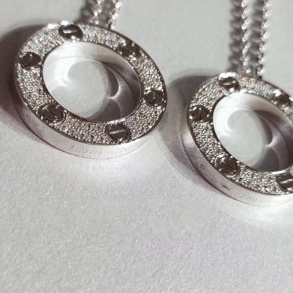 [Leaves]LOVE NECKLACE ADJUSTABLE SILVER