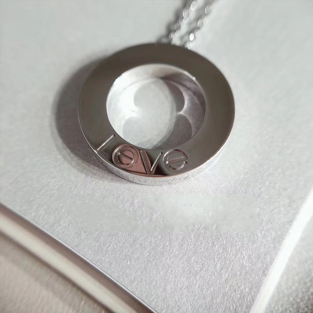 [Leaves]LOVE NECKLACE ADJUSTABLE SILVER