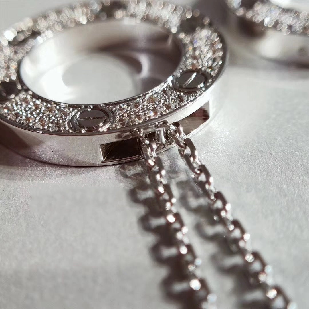 [Leaves]LOVE NECKLACE ADJUSTABLE SILVER