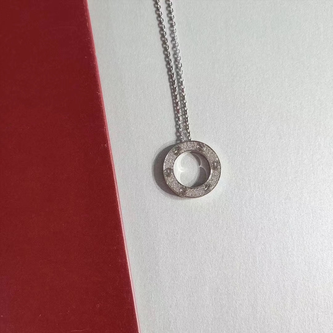 [Leaves]LOVE NECKLACE ADJUSTABLE SILVER