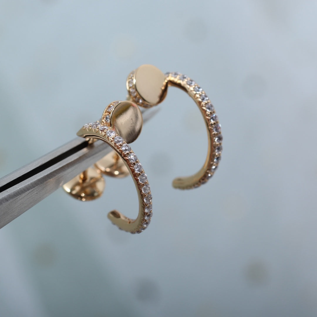[Leaves]JUSTE EARRINGS 12.75MM PINK GOLD DIAMOND