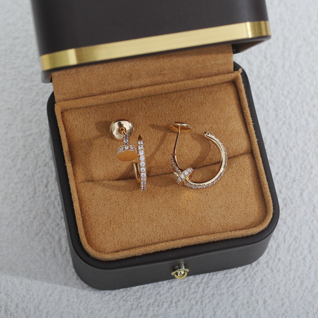 [Leaves]JUSTE EARRINGS 12.75MM PINK GOLD DIAMOND