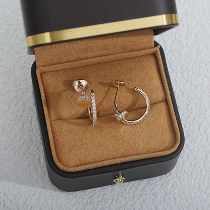 [Leaves]JUSTE EARRINGS 12.75MM PINK GOLD DIAMOND