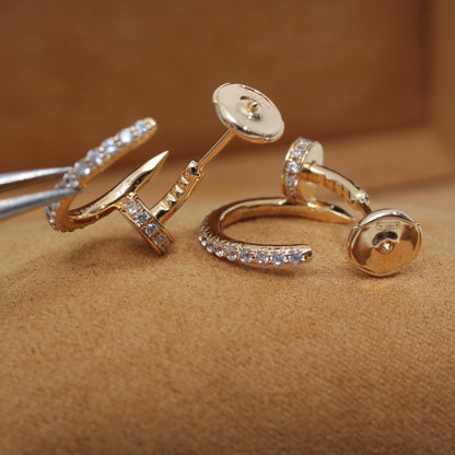 [Leaves]JUSTE EARRINGS 12.75MM PINK GOLD DIAMOND