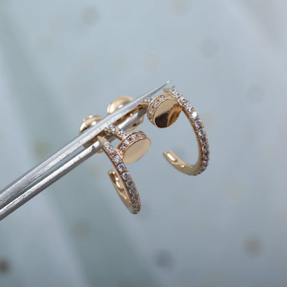 [Leaves]JUSTE EARRINGS 12.75MM PINK GOLD DIAMOND