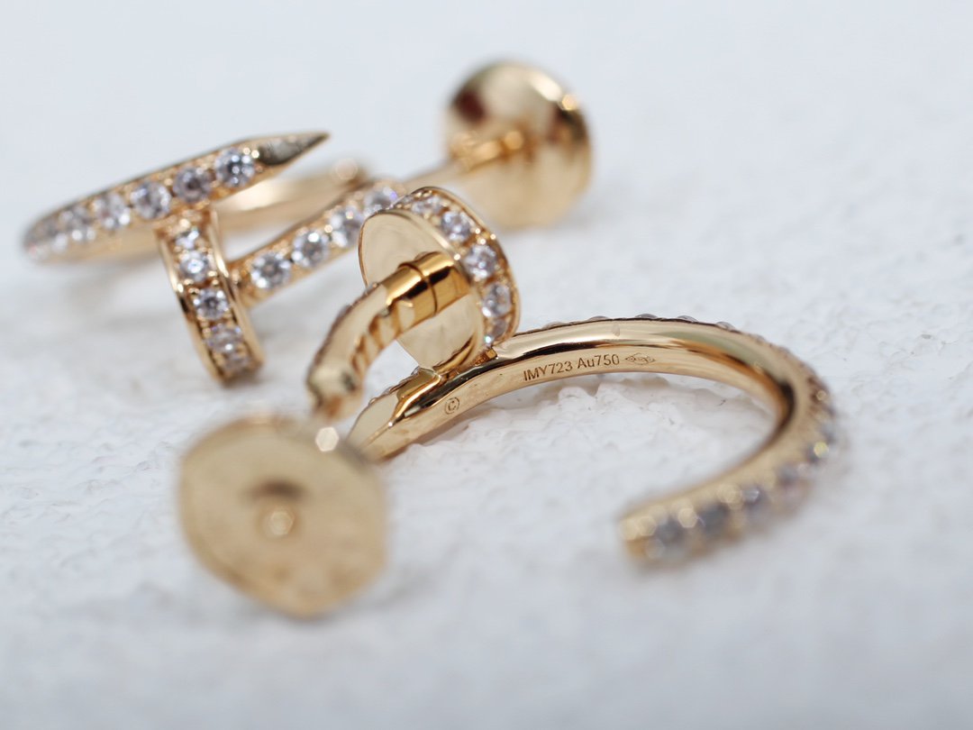 [Leaves]JUSTE EARRINGS 12.75MM PINK GOLD DIAMOND