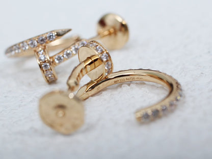 [Leaves]JUSTE EARRINGS 12.75MM PINK GOLD DIAMOND