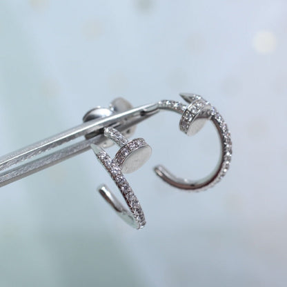 [Leaves]JUSTE EARRINGS 12.75MM SILVER DIAMOND