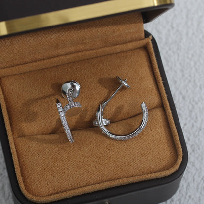 [Leaves]JUSTE EARRINGS 12.75MM SILVER DIAMOND