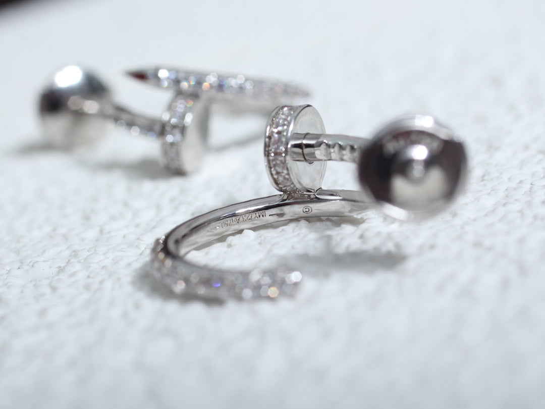 [Leaves]JUSTE EARRINGS 12.75MM SILVER DIAMOND