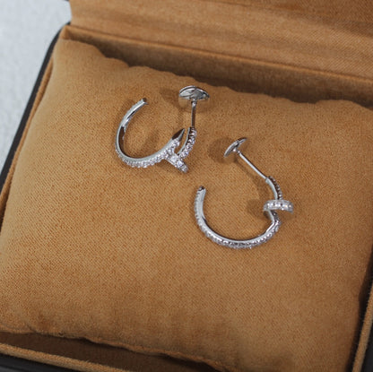 [Leaves]JUSTE EARRINGS 12.75MM SILVER DIAMOND