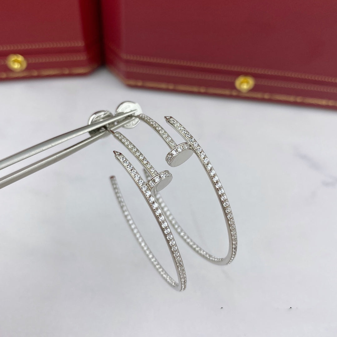 [Leaves]JUSTE EARRINGS FULL DIAMONDS 1.8MM