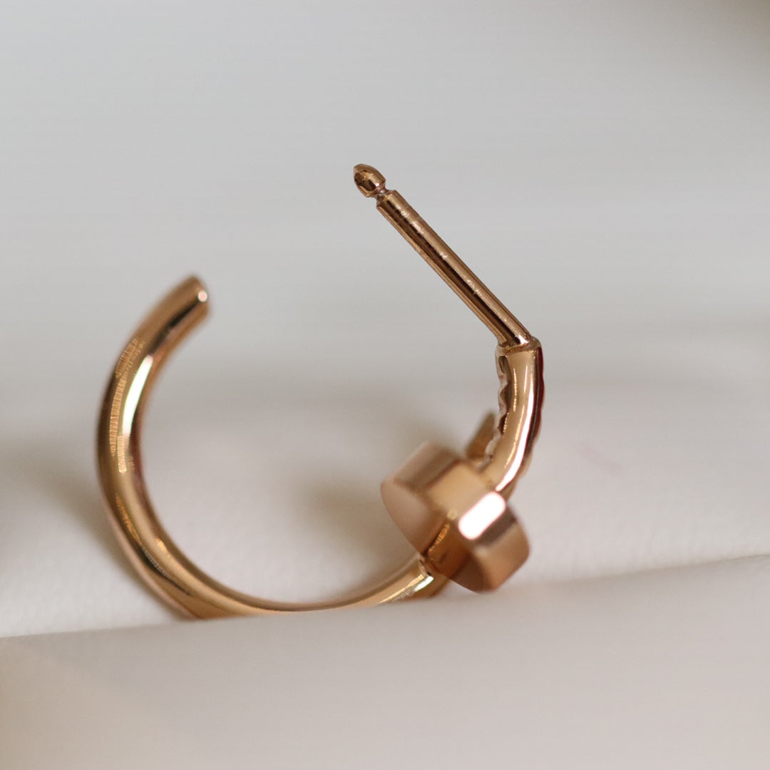 [Leaves]JUSTE EARRINGS PINK GOLD