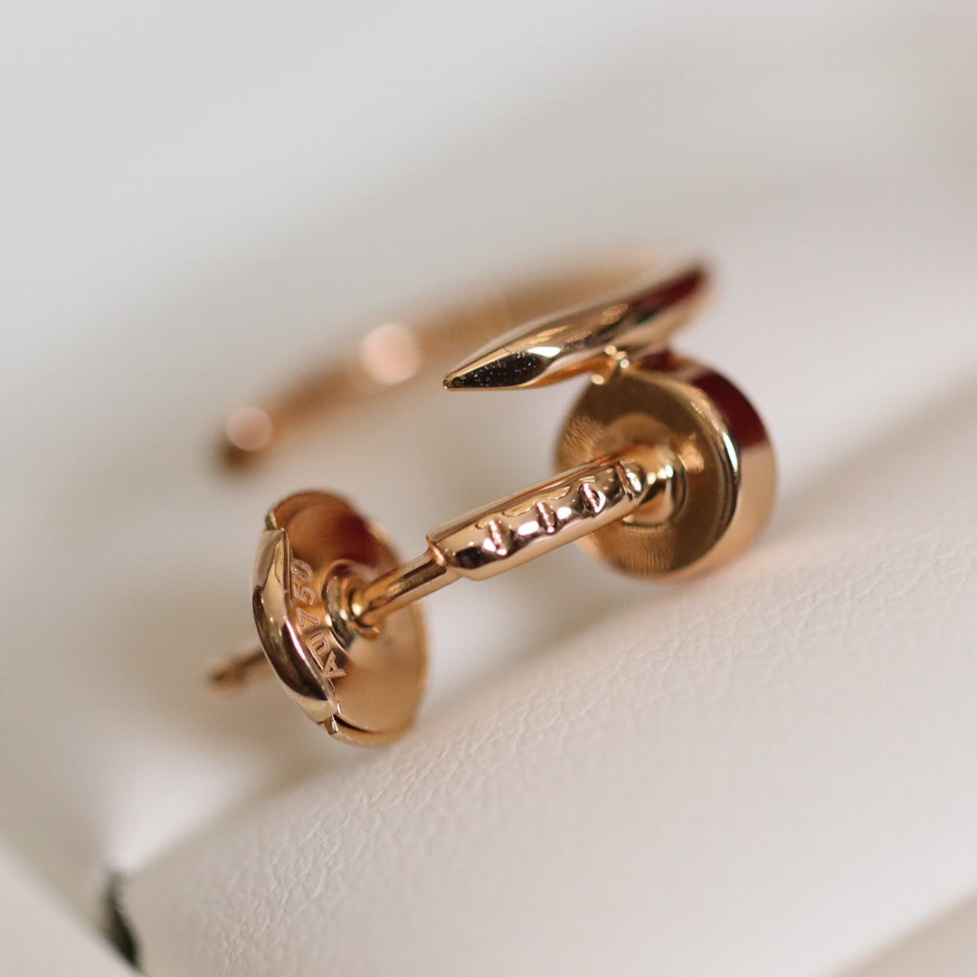 [Leaves]JUSTE EARRINGS PINK GOLD