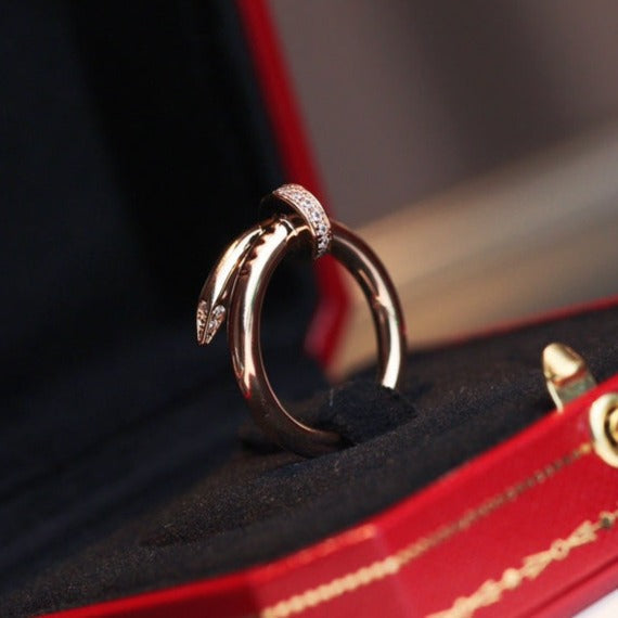 [Leaves]JUSTE RING 2.65MM PINK GOLD DIAMOND