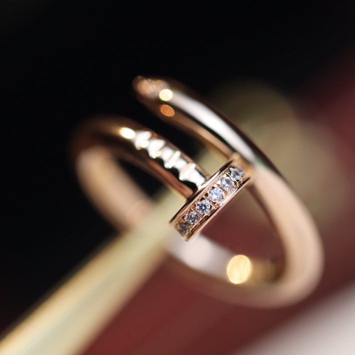 [Leaves]JUSTE RING 2.65MM PINK GOLD DIAMOND