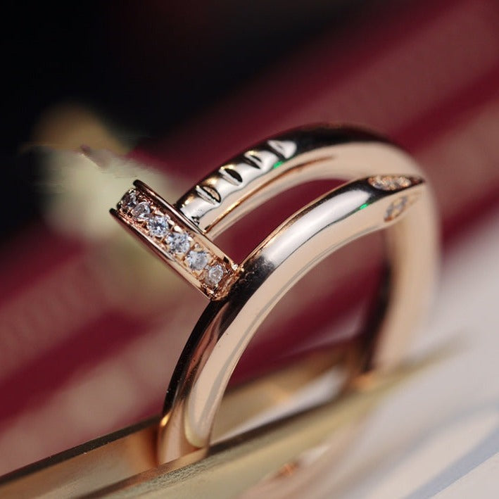 [Leaves]JUSTE RING 2.65MM PINK GOLD DIAMOND